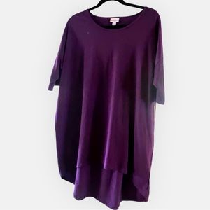 LuLaRoe Irma style knot high-low tunic in Plum